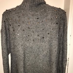 Lane Bryant gray turtleneck knit sweater